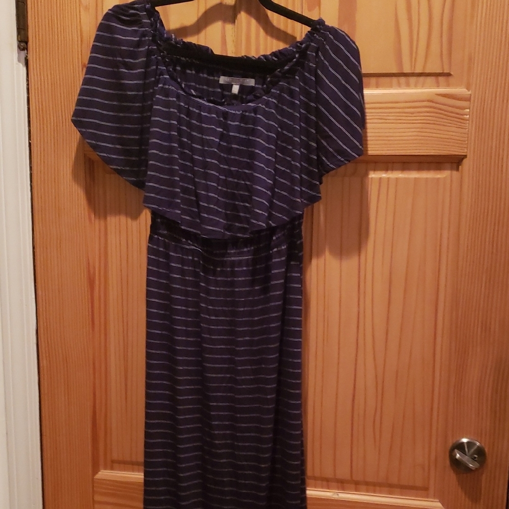 Striped Navy Maxi Dress